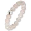 GD GOOD.designs Anello anti-stress con perle di quarzo rosa per donne - di perle elastico - Anello d'ansia sfaccettato