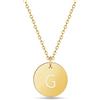 GD GOOD.designs Collana di lettere in oro (regolabile) Collana in oro con ciondolo a lettera rotonda (G)