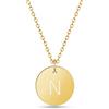 GD GOOD.designs Collana di lettere in oro (regolabile) Collana in oro con ciondolo a lettera rotonda (N)