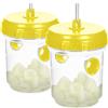 COM-FOUR® 2x Trappola per vespe viva - Trappola naturale da appendere e posizionare - Protezione per esterni rispettosa degli animali - Cattura insetti anti-vespe (02 pezzi - giallo 13cm)