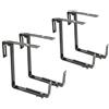 com-four® 4x Supporto di Portavasi per Parapetti e Ringhiere per Balconi - Gancio Porta Fioriere Universalmente Adatto e Regolabile (04 pezzi - antracite)