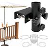 YeahBoom Supporto per ombrellone,Morsetto da Giardino per ombrelloni,Ringhiera del Balcone o Tavolo,Ombrelloni Morsetto,Supporto per ombrellone per Balcone e terrazza per Eventi all'Aperto Campeggio