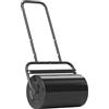 Outsunny Rullo da Giardino Φ32x50cm Metallo Impermeabile Nero Serbatoio