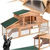 tectake® Conigliera da Esterno, 4 Porte, 2 Piani, 2 Rampe, con Zona Riposo, Tetto Idrorepellente, Recinto per Conigli, XXL Gabbia Esterno, Casetta, Recinto Piccoli Animali, Legno, 226 x 77 x 95,5 cm