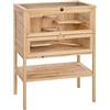 tectake 403246 Gabbia XXL Legno per Roditori, Cucce e Habitat, Coniglio Nano Criceto, Piccoli Animali Porcellini D'india Casetta, 60x40x80 cm