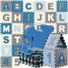 Spielwerk® Tappeto Puzzle XXL 86 Pz per Bambini 3,3m² Tappetino per Gattonare Lettere Numeri Apprendimento Gommapiuma