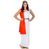 dressforfun Costume da donna - Dea romana Venere | Drappo rosso applicato | Cintura da allacciare in vita con motivo broccato | Fascia in corona d'alloro dorata (S | no. 300262)
