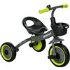 AIYAPLAY Triciclo per Bambini da 2-5 Anni con Seduta Regolabile, Bicicletta per Bambini con Cestino e Campanello, 70.5x53x58 cm, Nero