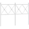 vidaXL Testiera in metallo bianco 120 cm