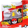 Jazwares Pokémon - Cintura Clip'n'Go Pikachu + 2 Poké Ball PKW4741