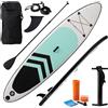 Relaxdays Tavola gonfiabile Relaxdays per SUP, set completo con pagaia, pompa, tavola, portata massima 150 kg, dimensioni: 15x80x320 cm, tecnologia Drop-Stitch, multicolore