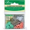 clover 0366608 Spilli con Testa di Fiore (Scatola), Lega di Acciaio, Multicolore, 1