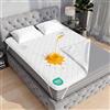 Utopia Bedding Coprimaterasso Impermeabile Trapuntato 140x200 Protezione per materasso | Coprimaterasso impermeabile trapuntato con fasce elastiche, qualità alberghiera, fibra vergine, Oeko-Tex, Utopia Bedding