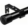 Aiitomg Bastone Tenda Estensibile Asta per Tende Bastoni per Tende con Supporto per Soggiorno Camera 84-150CM(Nero Φ25mm)