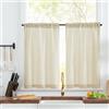 TOPICK Tende a vetro moderne 2 tende A90xL90 cm beige