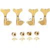 KAISH 4 Corde 2R2L 18:1 Sigillate Bass Tuners Bass Guitar Tuning Keys Tuning Machine Heads per Ibanez/Yamaha Style Acustico/Basso Elettrico Oro