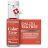 PODERM Smalto Cura per Unghie con Tea Tree - Mango Arancione | Swiss Lab - 8ML | Arricchito con Tea Tree, Silicio & Biotina | Purifica, Schiarisce & Nutre le Unghie Gialle | Creato da una Podologa