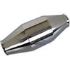 X-Parts Kat 100 Zeller 76 mm 120 mm di diametro in acciaio inox Rennkat Sportkat 300 mm Lunghezza catalizzatore