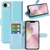 Fertuo Cover per iPhone 17e, Custodia Portafoglio Cover a Libro in Pelle Flip Case Sottile con Silicone Bumper, Fibbia Magnetica, Porta Carte e Kickstand, Blu
