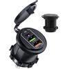 XIQIQI Caricabatterie per Auto - Caricatore Doppia Porta USB per Veicolo - Adattatore a Ricarica Rapida per Telefono,Per Camion, Casa, Moto, Yacht, Guida, Viaggio, Viaggio Di Lavoro Quotidiano,