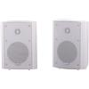 Trevi HTS 9410 Casse Acustiche 2 Vie da Interno ed Esterno con Woofer 100 mm e Tweeter 20 mm, Potenza 30W RMS / 100W Max, Struttura in ABS, Griglia in Metallo, Staffe da Parete Incluse, Bianco