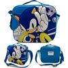 The Geeky Pop Sonic the Hedgehog - Borsa da pranzo per bambini con tracolla regolabile e tasca a rete - 23 x 20 x 8,5 cm - Licenza ufficiale SEGA
