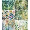 Craft Kreatively Carta di riso verde Flora, 21 x 26,5 cm (6 fogli) - Carta per decoupage, 6 disegni per collage, tecnica mista, creazione di biglietti e artigianato, decoupage CRAFT KREATIVELY