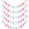 NAILAO Ghirlanda Di Bandierine Per Esterni, 5 Pezzi, Multicolore, Triangolare, Per Halloween, Matrimoni, Feste, Battesimi, Decorazioni Natalizie