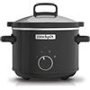 Crock-pot Pentola per Cottura Lenta, Slow Cooker, Capienza 2.4 litri, fino a 2 Persone, 2 Impostazioni Cottura e Funzione Mantenimento in Caldo, 130 W, Ceramica, Nero