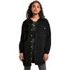 Urban Classics Ladies Long Corduroy Overshirt Camicia, Nero, S Donna