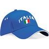 Supportershop Unisex Italia Berretto da Baseball, Blu, Taglia Unica EU, Blu, Taglia Unica