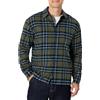 Amazon Essentials Camicia in Flanella a Maniche Lunghe, Vestibilità Rilassata Uomo, Verde Oliva Scuro Blu Plaid Semplice, XL