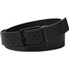 Calvin Klein Uomo Cintura Warmth Buckle Smoth 3,5 cm in Pelle, Nero (Black/Matte Black), 115 cm