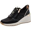 MARCO TOZZI Donna Sneaker Morbida Soletta Feel Me Estraibile Morbida Fodera Interna alla Moda, Nero (Black Comb), 39 EU