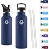Motswedi Borraccia Termica 500ml, Borraccia Acciaio Inox, Bottiglia Termica, Thermos Per Bevande Calde E Fredda, Bottiglia Acqua A Prova Di Perdite Per Scuola, Ufficio, Dunkelblau