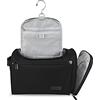 Gloppie Beauty Case da Viaggio, Gloppie Borsa da Toilette per Donna Uomo, Impermeabile Toiletry Organizer Cosmetici per Borsa Porta Trucchi da Travel, Gancio in Metallo per Appendere, Nero