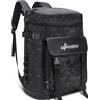 Upeelife Zaino Termico Grande 30 Litri, Borsa Termica Impermeabile Esterno, Zaino Frigo Termico Isolante a Prova di Perdite Per uomo/Donna per Picnic/Escursionismo/Spiaggia/Campeggio/Lavoro Grigio