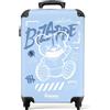 NoBoringSuitcases.com Valigia, Valigia Grande, Trolley Medio, Serratura TSA, Valigia Media, Valigia Media Rigida, Valigia 20 kg da Stiva, Valigia Grande 23 kg (67cm - 72L), (Orsetto di peluche - Rosa)