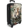 NoBoringSuitcases.com Valigia, Valigia Grande, Trolley Medio, Serratura TSA, Valigia Media, Valigia Media Rigida, Valigia Grande Leggera, Valigie, Valigia Grande 23 kg (67cm - 72L), (Zebra - Rosa)