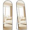 SONGMICS Specchio a Figura Intera, 160 x 50 cm, Specchio da Terra ad Arco con Supporto, Cornice in Lega di Alluminio, Vetro Temperato, Camera da Letto Soggiorno, Nero Inchiostro LFM051BD01