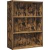 VASAGLE CUSTOS Collezione - Libreria Scaffale a 3 Ripiani, Portaoggetti, Organizzatore con Scomparti, Ripiani Aperti e Regolabili, per Soggiorno, Ufficio, Camera da Letto, Marrone Vintage LBC163X01