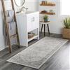 Livabliss Khartoum Vintage grande - Tappeto orientale per soggiorno 80x220 cm, sala da pranzo, camera da letto - Pelo corto Boho per una facile manutenzione - Grigio e Beige