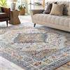 Livabliss Casablanca Tappeto Vintage Tappeto Per Soggiorno, Corridoio, Cucina Tappeti Orientale, Classico, leggera Manutenzione Pelo Corto, Ampio 160x213 cm, Grigio Talpa, Blu e Grigio