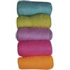 Rayher lana vergine di pecora mélange, 100g, 5 colori da 20 g ciascuno, colori misti, mix estivo, per infeltrimento, 53657000