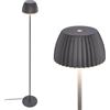 BRILONER - Lampada da terra LED con touch, dimmerabile, bordo luminoso, bianco caldo, piantana, salotto, soggiorno, 19x124 cm, antracite