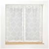 Douceur d'Intérieur, coppia di tende con passanti (2 x 60 x 160 cm) Levita, bianco, tulle operato applicato