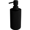 Allstar, Dispenser di sapone liquido Minas nero - capacità: 0,28 l, polipropilene, 7 x 18 x 7 cm, colore nero,