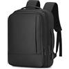 Alyvisun Zaino Viaggio 42 × 30 × 20 cm, Zaino Bagaglio a Mano Espandibile 18,9-25,2 L, Zaino per PC 15,6", con Tasca per Scarpe, Nero