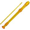 A-Star Flauto dolce scolastico soprano/discendente, diteggiatura inglese/barocca - Chiave di C con diagramma di apprendimento, borsa, bacchetta per la pulizia - Giallo