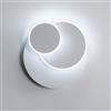 DELIPOP Applique LED Parete Interno, 15W 1687LM Lampada da Parete Moderna Creativo Rotonda, Lampada a Muro Ruotabile a 350° per Soggiorno Camera da Letto Corridoio Scale, Luce Bianca Fredda 6500K